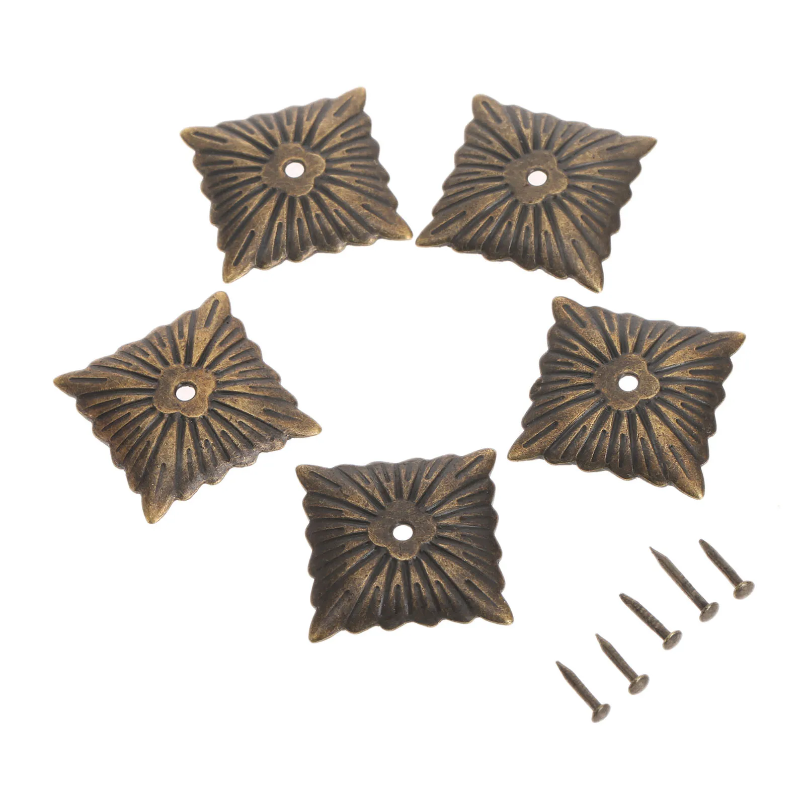 100 шт 21x21 мм железные мебельные гвозди бронзовые античные гвозди для декоративной обивки