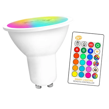

GU10 LED Light Bulb RGB Color Changing Lamp Indoor Neon Sign with Controller Lights Lighting Dimmable Spot Light