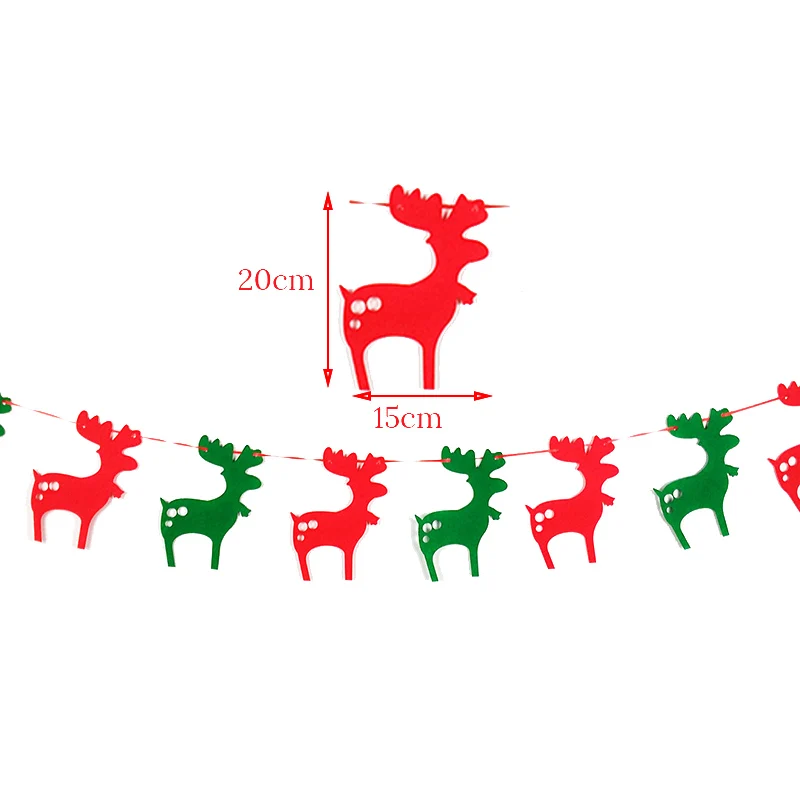 Рождественские украшения баннер флаг год вечерние украшения Санта Снеговик-парашют флаги гирлянды Рождественский Декор Navidad Natal - Цвет: xmas banner-A