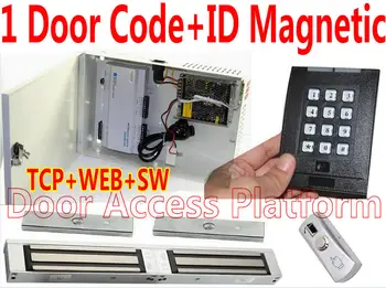 

1 Door PSU All-in-one Power Supplyr+Keypad Code/RFID ID Card readers For One Door Access Wiegand read+Double Open Magnetic Lock