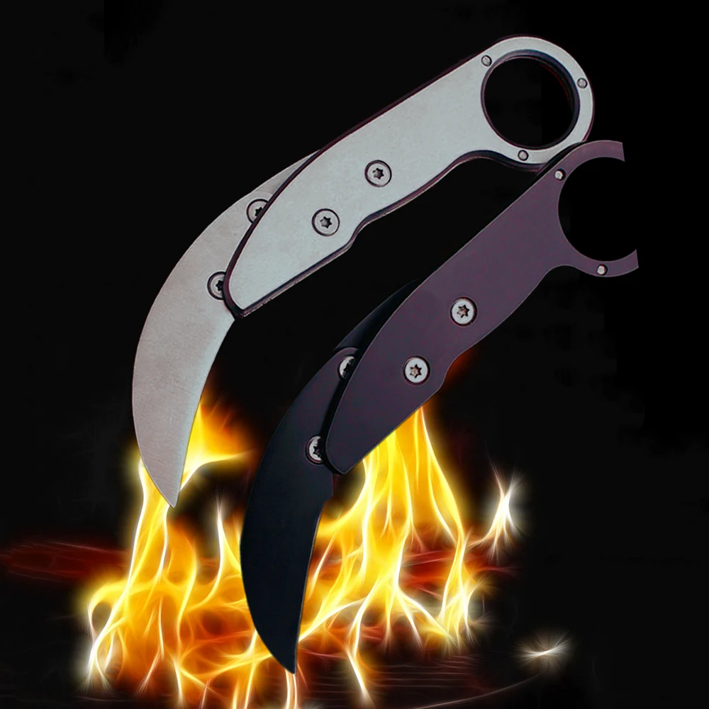 

Mechanical Folding Knife Karambit CS GO Claw knifes Camping Survival Ring knives Pocket Tactical Tools mini EDC Outdoor Tool
