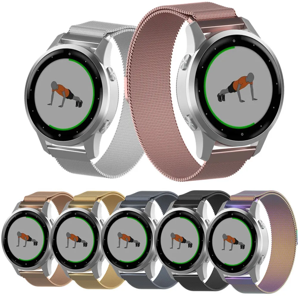 18 мм 20 22 магнитный металлический ремешок на запястье для Garmin Vivoactive4s 4s Смарт-часы с