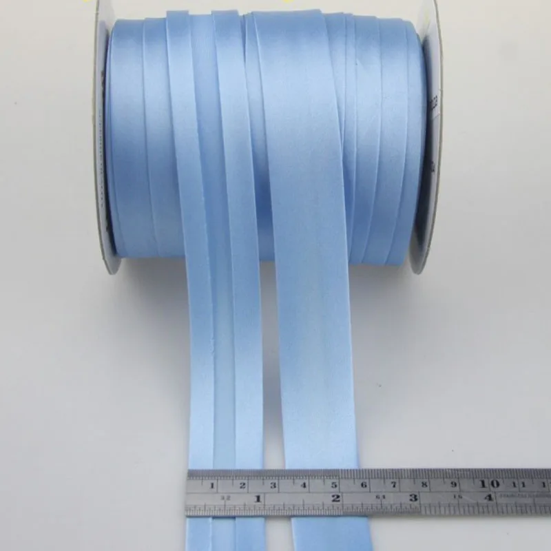 25mm(1") Polyester Bias Binding Tape Satin Bright Ironed Single Fold Table Cloth Garment Quilt Craft Sewing Accessories