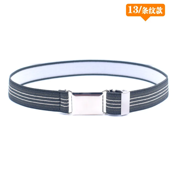 Waist Belt Детские эластичные штаны в полоску с регулируемым поясом и цветочным принтом для мальчиков и девочек - Цвет: Waist Belt