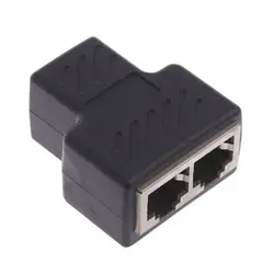 От 1 до 2 способов RJ45 для сети Ethernet LAN кабель женский сетевой адаптер разъём разветвитель пластиковый металлический RJ45 Сплиттер разъемы