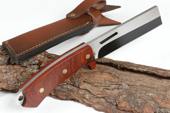 58-60HRC 9CR18Wood Handle Folding Knife Tactical Pocket Knives Edc Tool Good for Hunting Camping Survival Outdoor Everyday Carry