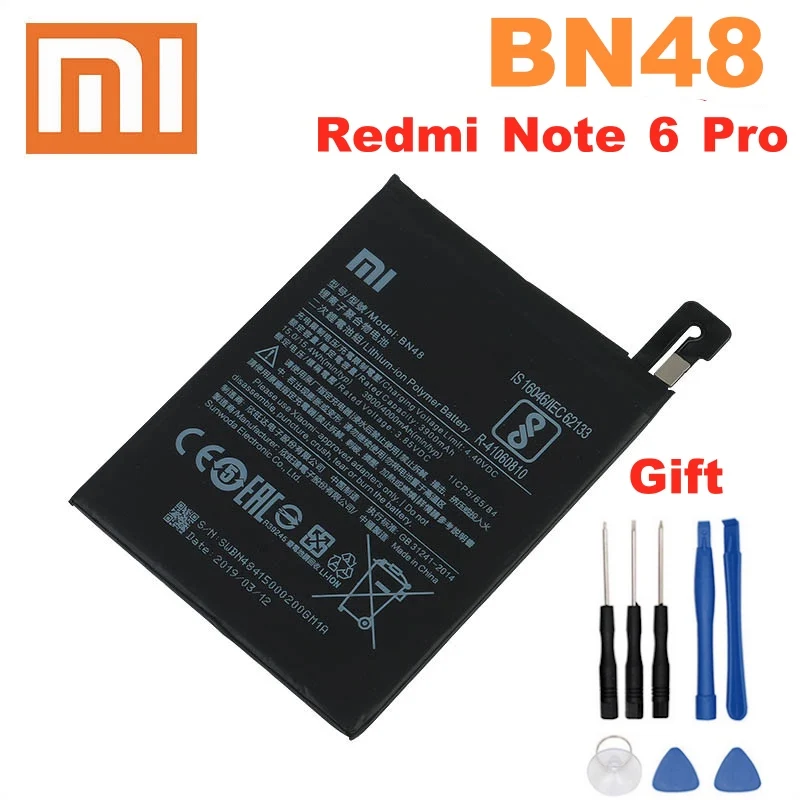 Аккумулятор для телефона Xiaomi BN48 4000 мАч сменный аккумулятор высокой емкости Redmi Note