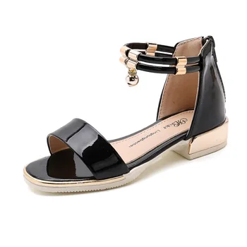 

2020 New Fashion High Heel Big Kids Shoes For Girl Sandals Summer Children Party Gladiator Leather Shoes 3 4 5 6 7 8 9 10 11 12