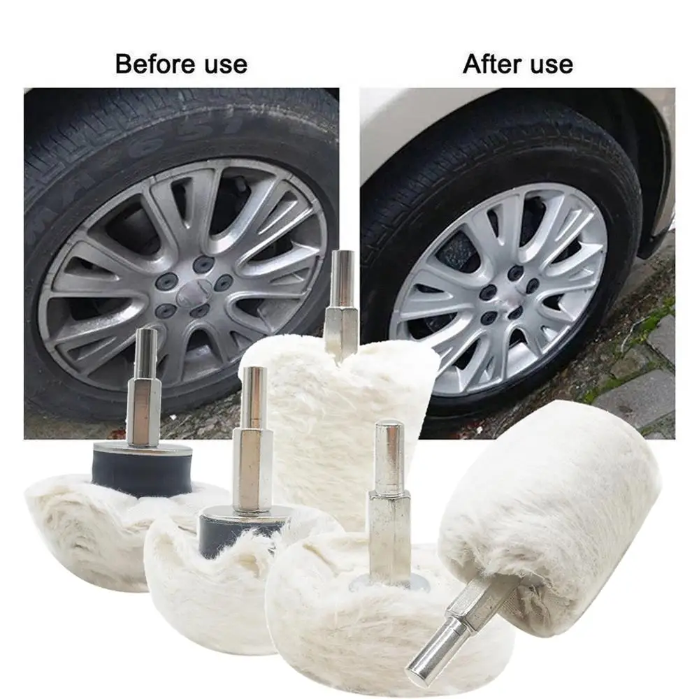 

5Pcs Polishing Set Pad Wire Auto Auto Buffing Pad Kit For Car Polisher + Drill Adapter Power Tools Accessories