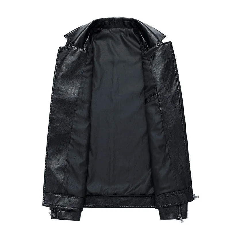 Повседневная мотоциклетная куртка из искусственной кожи размера плюс M-4XL, мужская куртка, осенняя повседневная куртка из искусственной кожи, Jaqueta De Couro Masculina