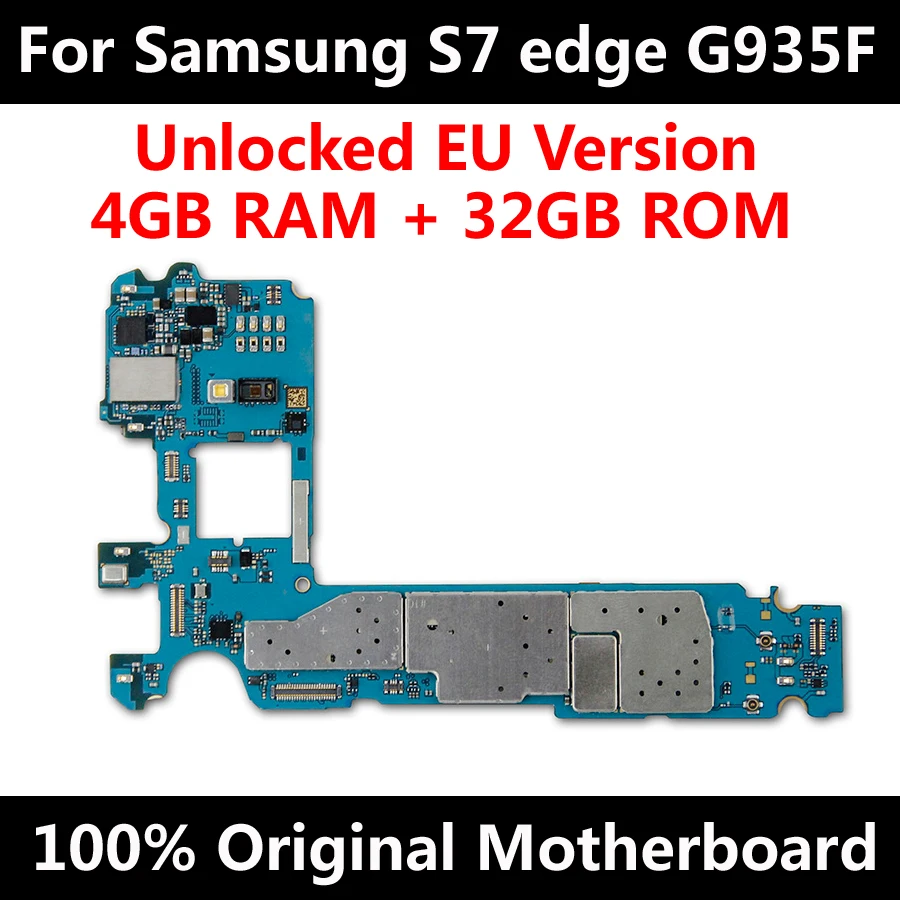 Полная разблокированная материнская плата для оригинального Samsung Galaxy S7 edge G935F с