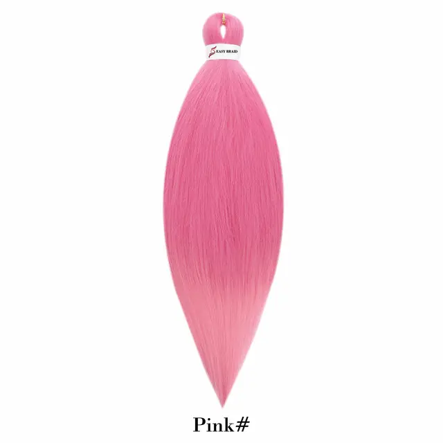 Pre Stretched Kanekalons Braiding Hair Easy Crochet Braid Hair Extension Yaki Straight Ombre For Woman Aigemei EZ Braids T1B/30