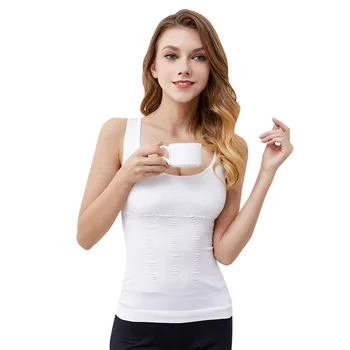 

Slimming Vest Corset Shapewear Shaper Slim Up Lift Plus Size Bra Cami Tank Top Women Body Shaper Removable Shaper white