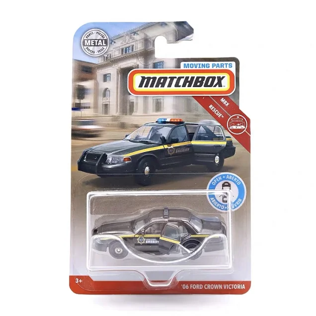  2019 Matchbox Car 06 FORD CROWN VICTORIA TESLA MODEL X Door Openable Metal Diecast Model Car Collec