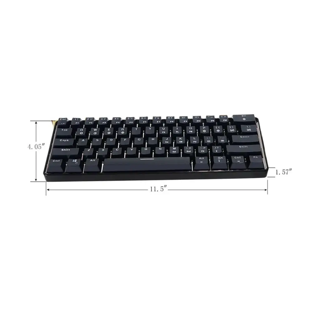 US $53.35 GK61 61 Key LED Backlit Axis Gaming Mechanical Keyboard USB Wired Mechanical Keyboard For Desktop Gaming