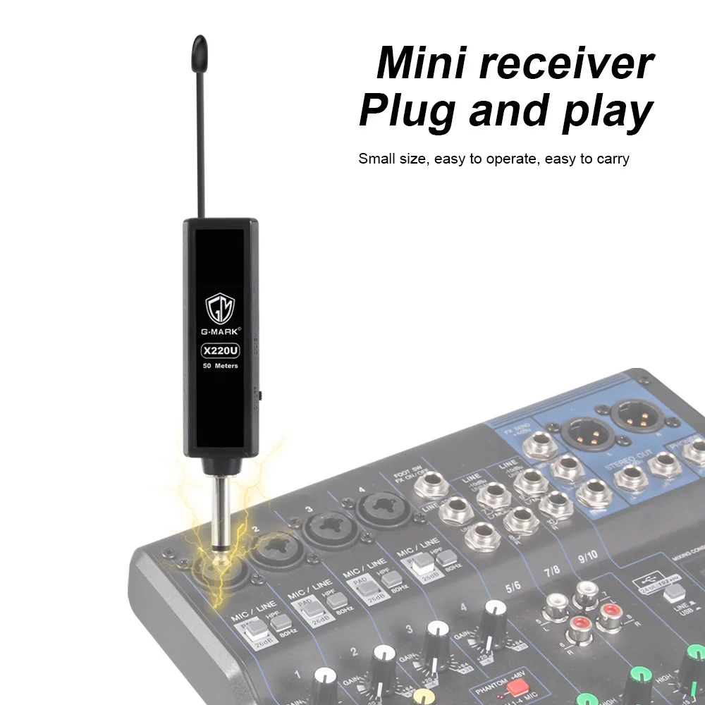 G MARK x220u uhf microfone sem fio