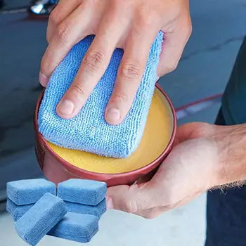 

Car Wash Cleaning Sponge Block Wax Sponge Block Car Cleaning Microfiber Terry Cloth Box Polished Cleaning Block Car Accessories