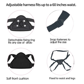 Vibrating Strap-On Dildo Wearable Sex Harness With Realistic Silicone Dildo Rechargeable Pegging Couple Women Lesbian Sex Toys 3