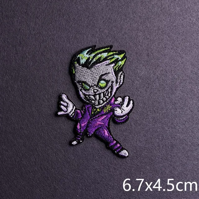 Hip-hop Rock/Music Patch Iron On Patches For Clothing Thermoadhesive Patches On Clothes Embroidery Patch Punk Joker Stickers PE5978CT