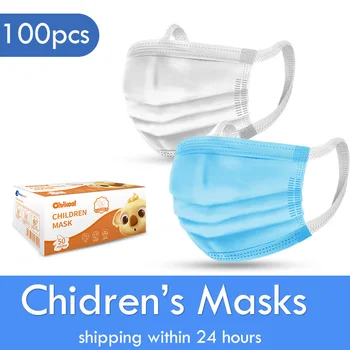

Disposable Face Masks 100pcs Daily Protection for Children Maski Masker 3 layers Nonwoven Face Shield Face Mask Masks for Kids