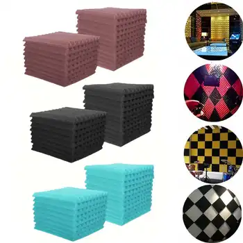 

16pcs 250X250X25mm Soundproofing Foam Acoustic Foam Sound Treatment Studio Room Absorption Tiles Polyurethane foam
