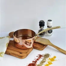 Медная сковорода для соуса ручной работы