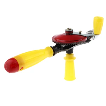 

3/8, 1/4 Inch Mini Hand Drill With Double Sprocket Design, 3-jaw Chuck