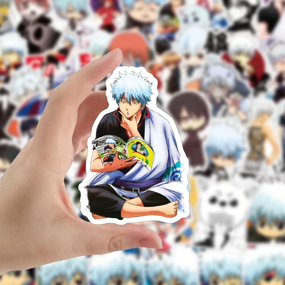 10/30/50PCS Anime Gintama Graffiti Trolley Case Scooter Refrigerator Water Cup Waterproof Sticker Wholesale