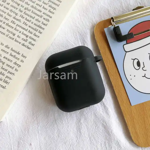Cute Cartoon Silicone Cases For Airpods 1 2 Protective Wireless Earphone Charging Cover For Airpods case Blackprotective