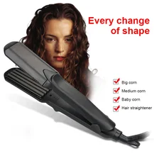 Attelle de lissage en céramique 4 en 1, remplacement de la planche de maïs, tige de cheveux lisses, réchauffement rapide, Performance thermique, lisseur de cheveux