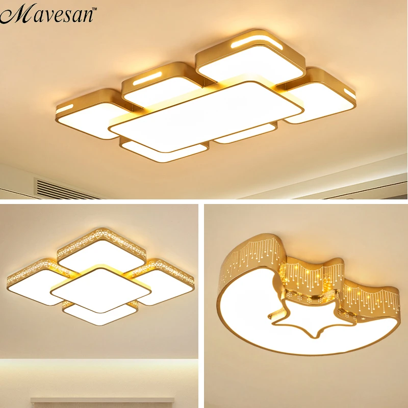 

LED Ceiling Light Modern ceiling Lamp for Living Room Lighting Fixture Bedroom Kitchen Surface Mount Flush Panel Remote Control