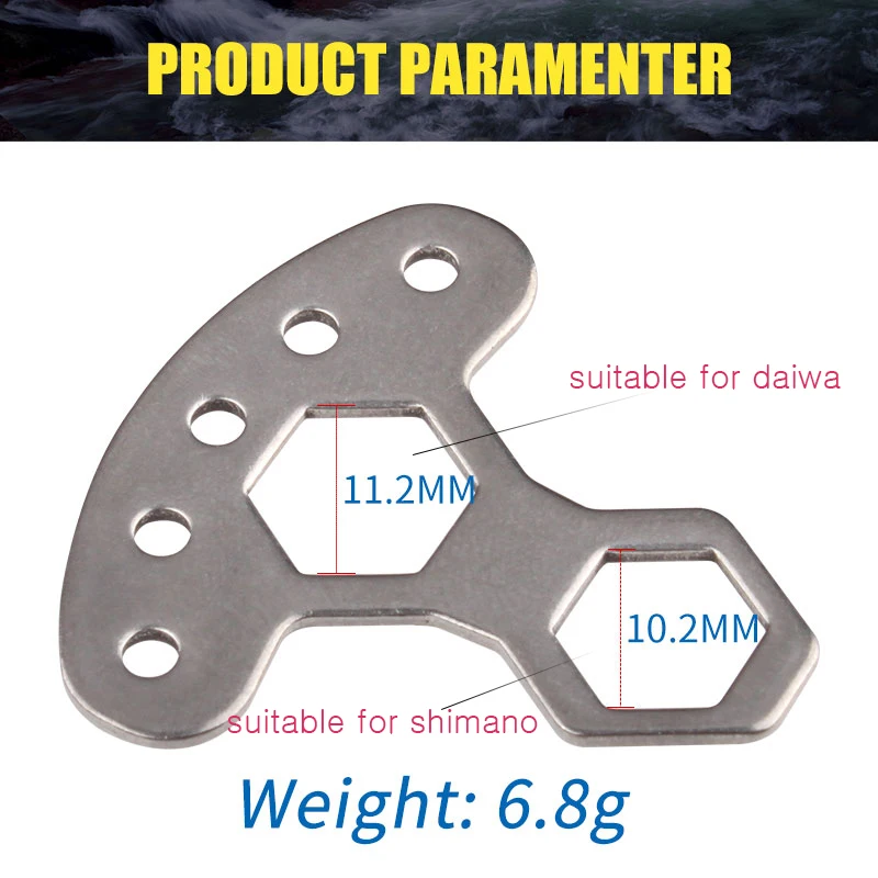 RUKE Fishing Reel Tool Portable Fishing Reel Handle M7/M8 Screw Remove Tool Handle Knob Caps Open Tool Fishing Reel Accessory