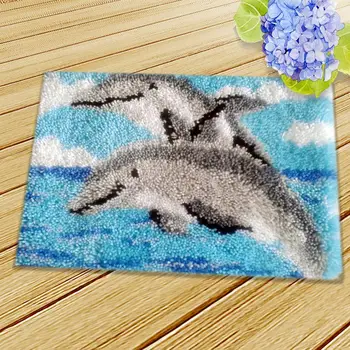 

3D Latch Hook Cushion Kit Button Cushion Animals Needlework Mat Almofadas Klink Haak Kussen Bloem Embroidery Cushions Sofa Shape