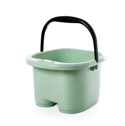 green Складная Ванна для ног простое вспененное массажное ведро пластиковая Ванна для ног раковина большая повышающая подставка для ног бочка pf9216 - Цвет: green