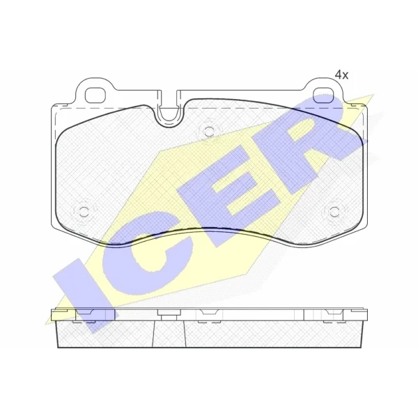 Колодки дисковые передние MB W221 3.5/5.0/6.0/3.2CDi 05 ICER 181