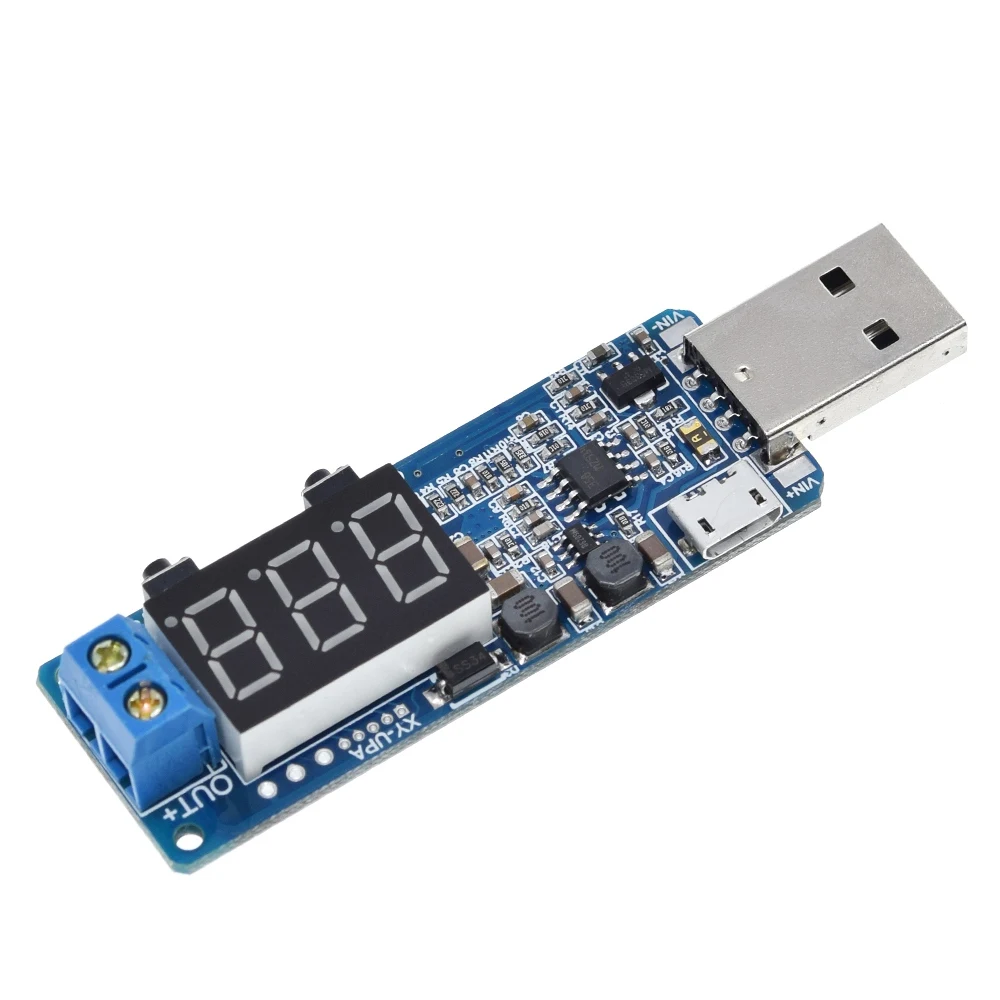 Цифровой Управление USB Напряжение регулирования модуль 5V до 3 V 9V 12V 24V Настольный