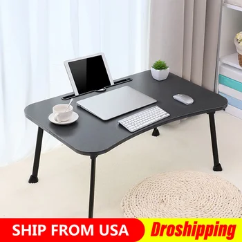 

Breakfast Serving Bed Trays Adjustable Foldable with Flip Top and Legs Computer Desk Stand Folding Laptop Table Notebook Desk