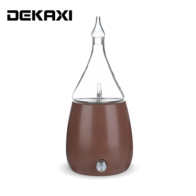 

DEKAXI Ceramic Glass Aromatherapy Pure Essential Oils Diffuser Air Nebulizer Humidifier with LED Light for Home Office