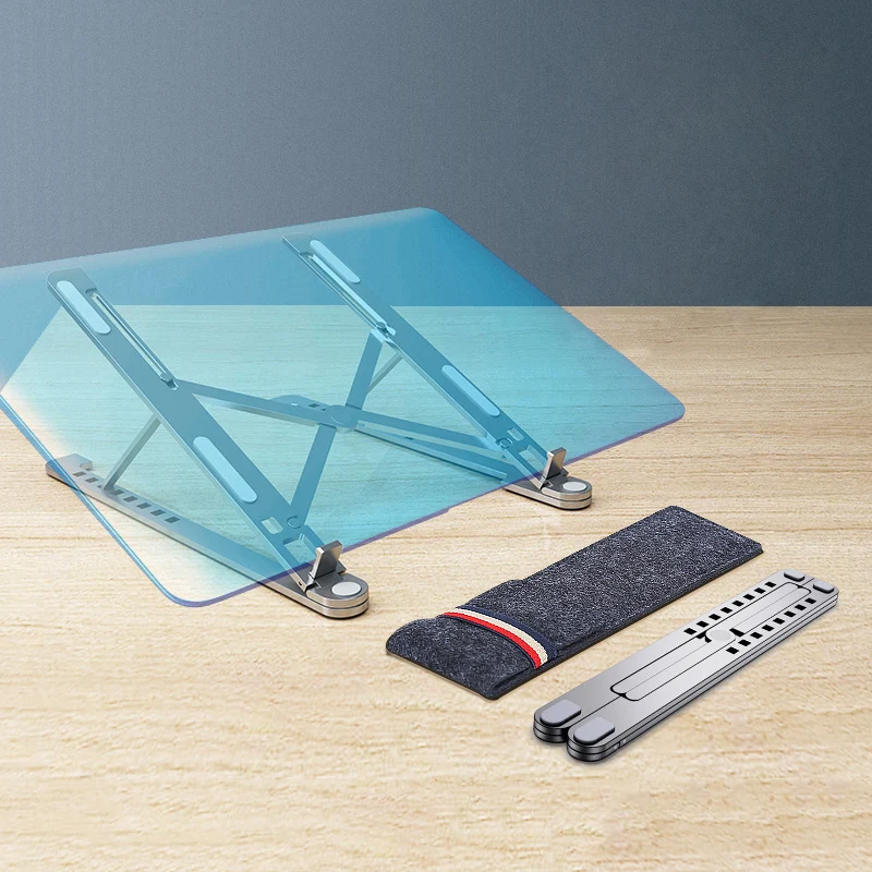  Portable Laptop Stand Folding Notebook Stand Holder For Macbook Lapdesk Adjustable Aluminum Alloy C