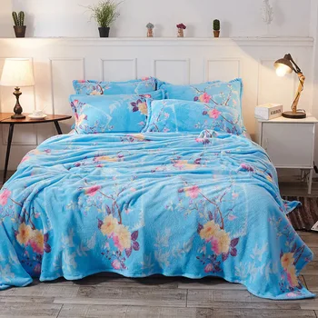 

Super Soft Warm Flannel Plant Flowers Blanket Rectangle Travel Throw Bedspread Winter Coral Fleece Nap Throw Blanket On Bed Sofa