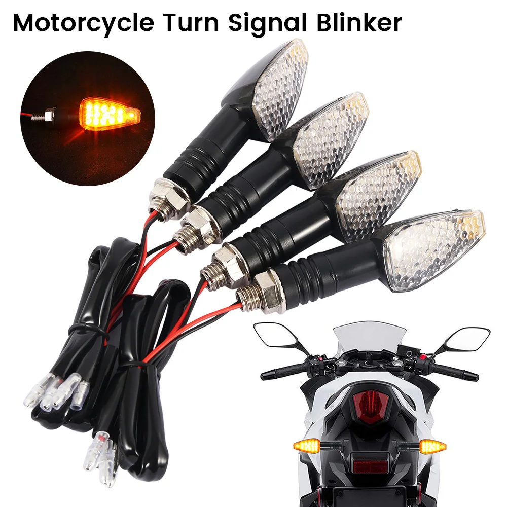 

4Pcs Motorcycle Turn Signal LED Flash for General Motorcycle 14 LED Amber Super Bright Motorcycle Light