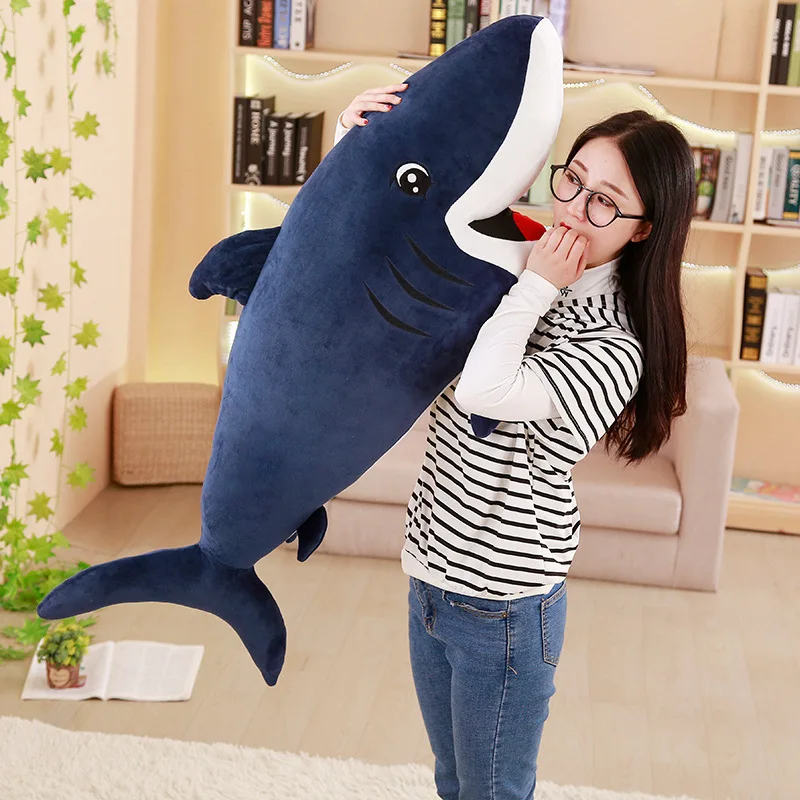 1PC 50-120cm Funny Kawaii Shark Plush Toy Stuffed Soft Appease Cushion Gift For Children Girls Animal Reading Pillow Baby | Игрушки и