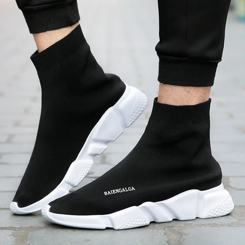 

2019 Hot Selling Couples Athletic Shoes Men Running Shoes Student wa zi xie Fly Line Knitted Running Shoe