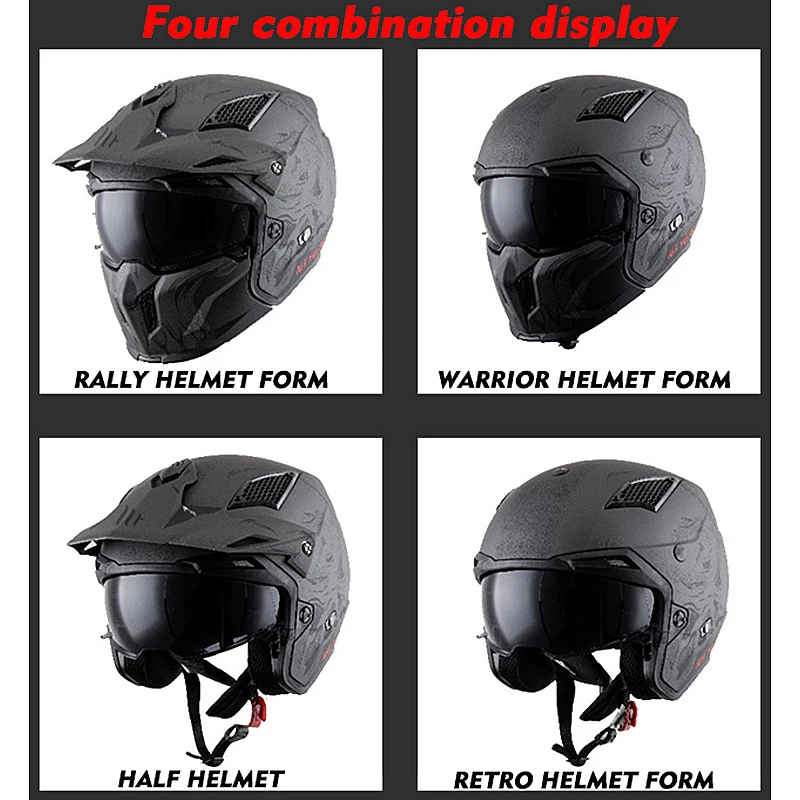 New Full Face Helmet Motorcycle Helmets Modular High Quality DOT ECE Approved MT Personality Off Road Changeable Moto Helmets
