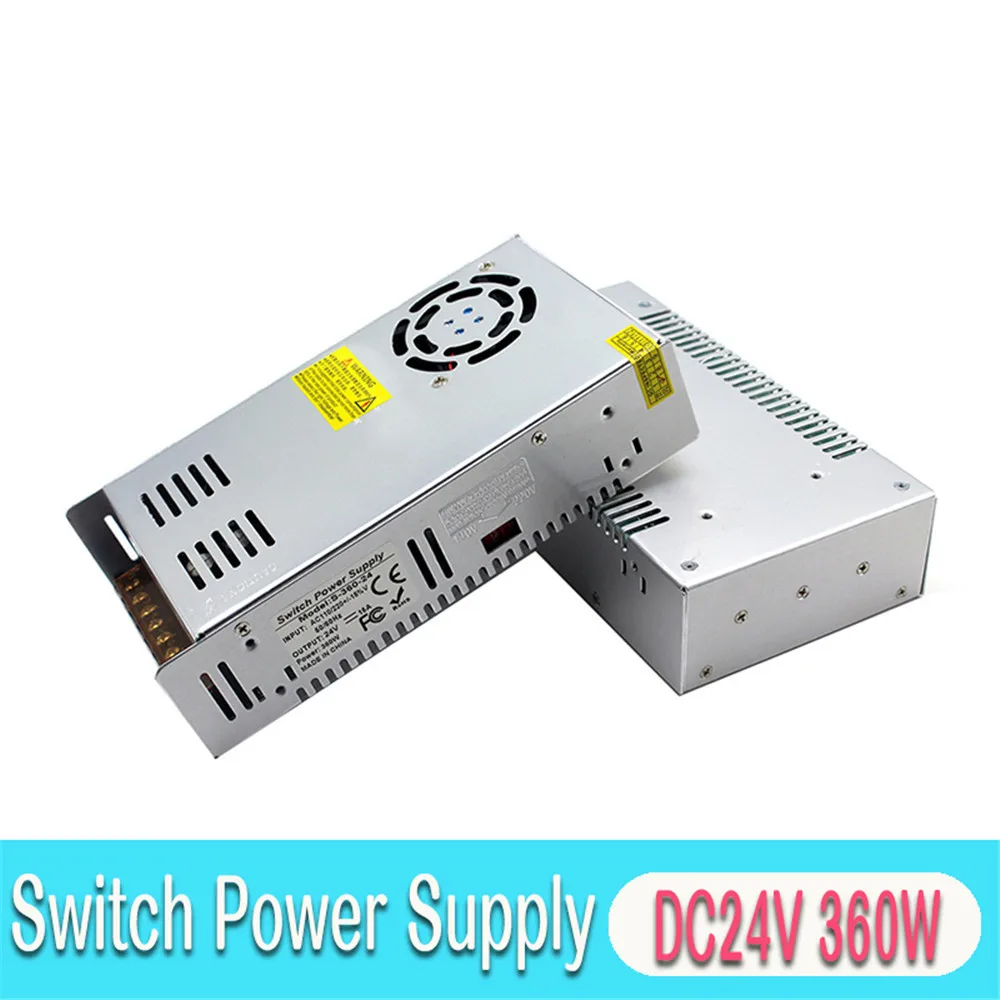 

360W 15A 24V Switching Power Supply DC Transformers 110V 220V AC DC24V SMPS for LED Strip Light 3D Printer CNC Router CCTV