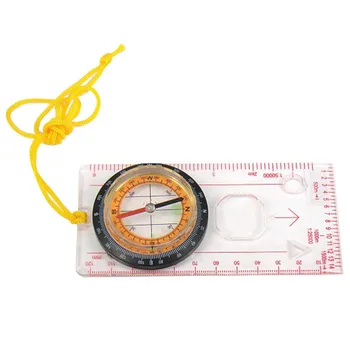 

Mounchain Professional Portable Magnifying Compass Ruler Scale Scout Hiking Camping Boating Orienteering Map