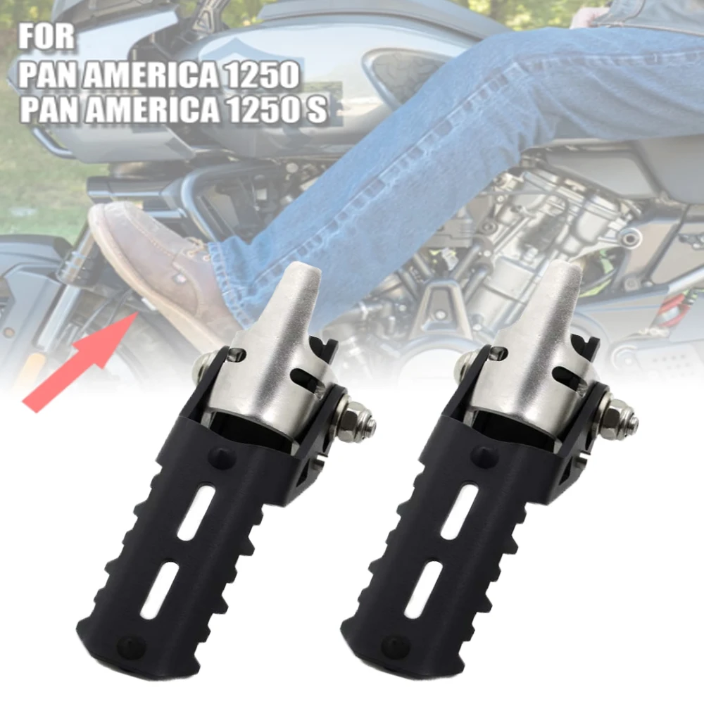 

Motorcycle Highway Front Foot Pegs Folding Footrests Clamps 22mm 25mm For HARLEY PAN AMERICA 1250 PA1250 PANAMERICA1250 2021