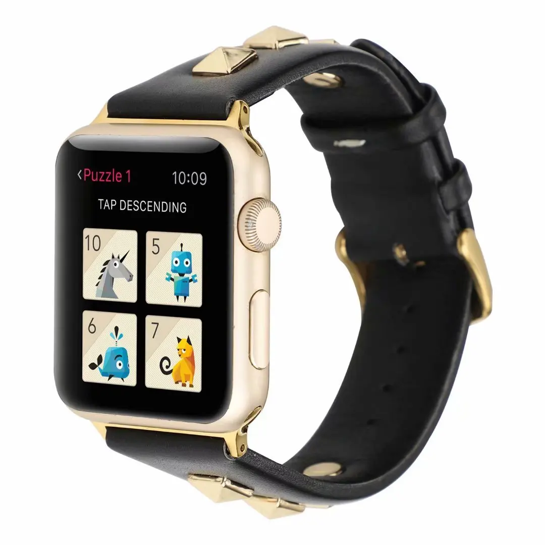 Из натуральной кожи петлевой ремешок для наручных часов Apple Watch, ремешок 42 мм 44 мм Apple Watch 4 5 38 мм 40 мм, для iwatch, версия 3, 2, 1 Мода сменный Браслет