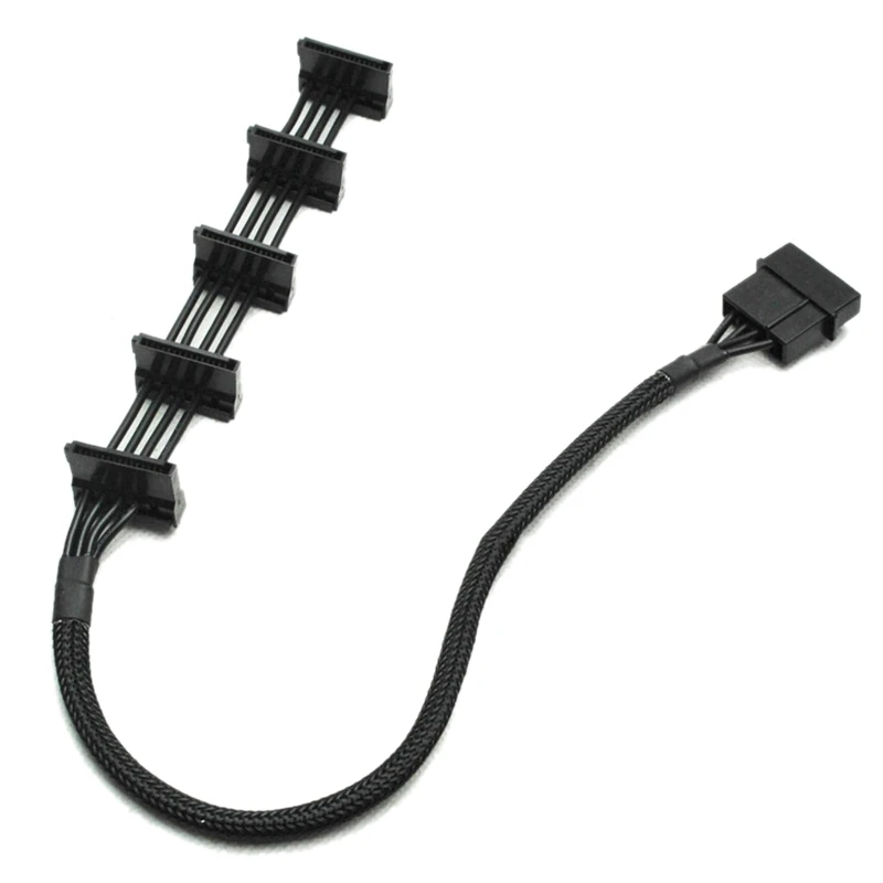 Новинка-4-контактный IDE/SATA 1to 5 SATA Мощность кабель сплиттер адаптер Кабели 18AWG