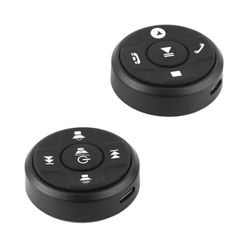 

12V Universal Wireless Car Steering Wheel 10 Button Bluetooth Remote Controller Round for Stereo DVD GPS Player